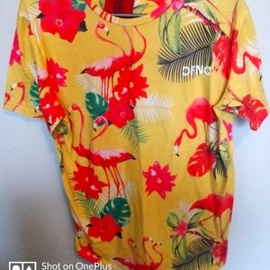 rounded bottom DFNG flamingo shirt